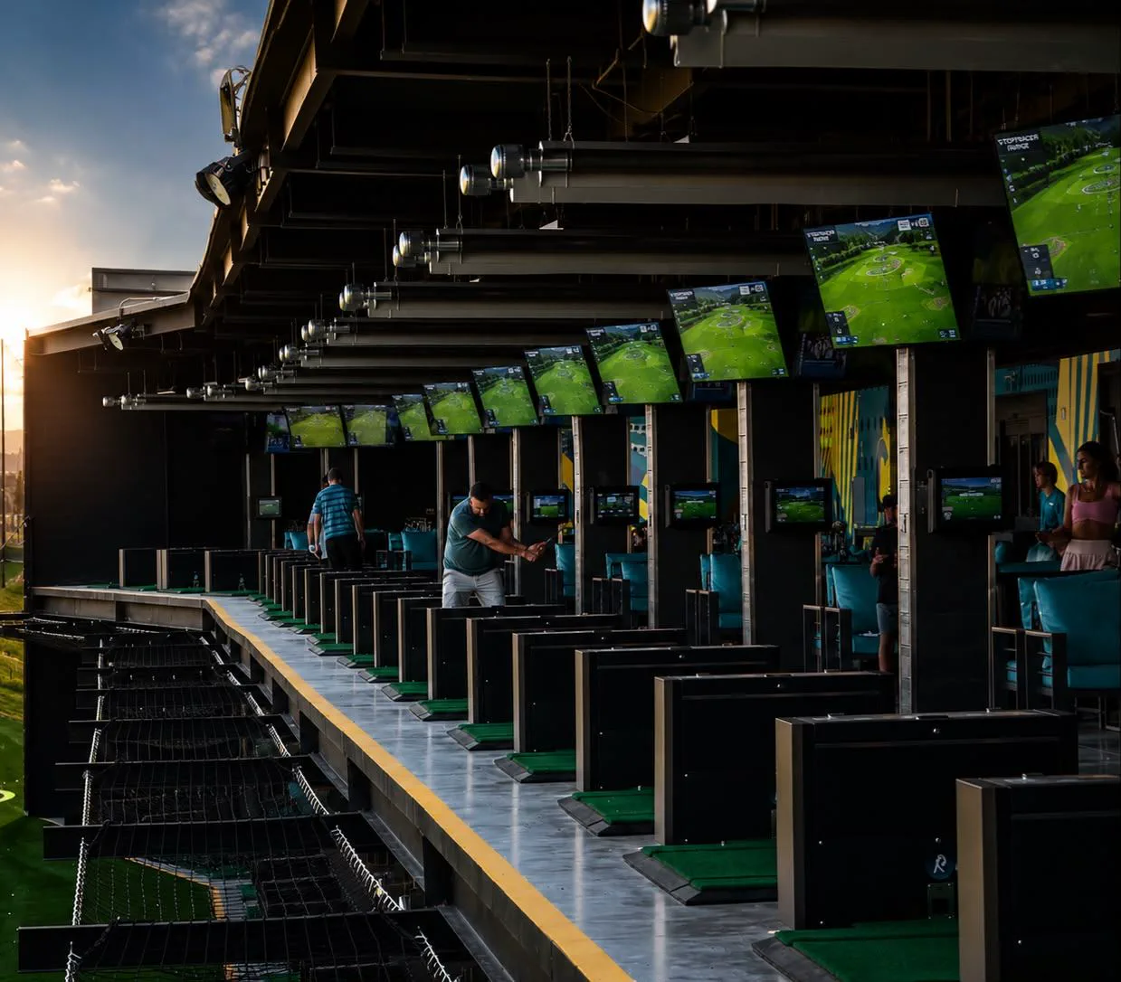 Crush Clearfield golf bays with networked displays