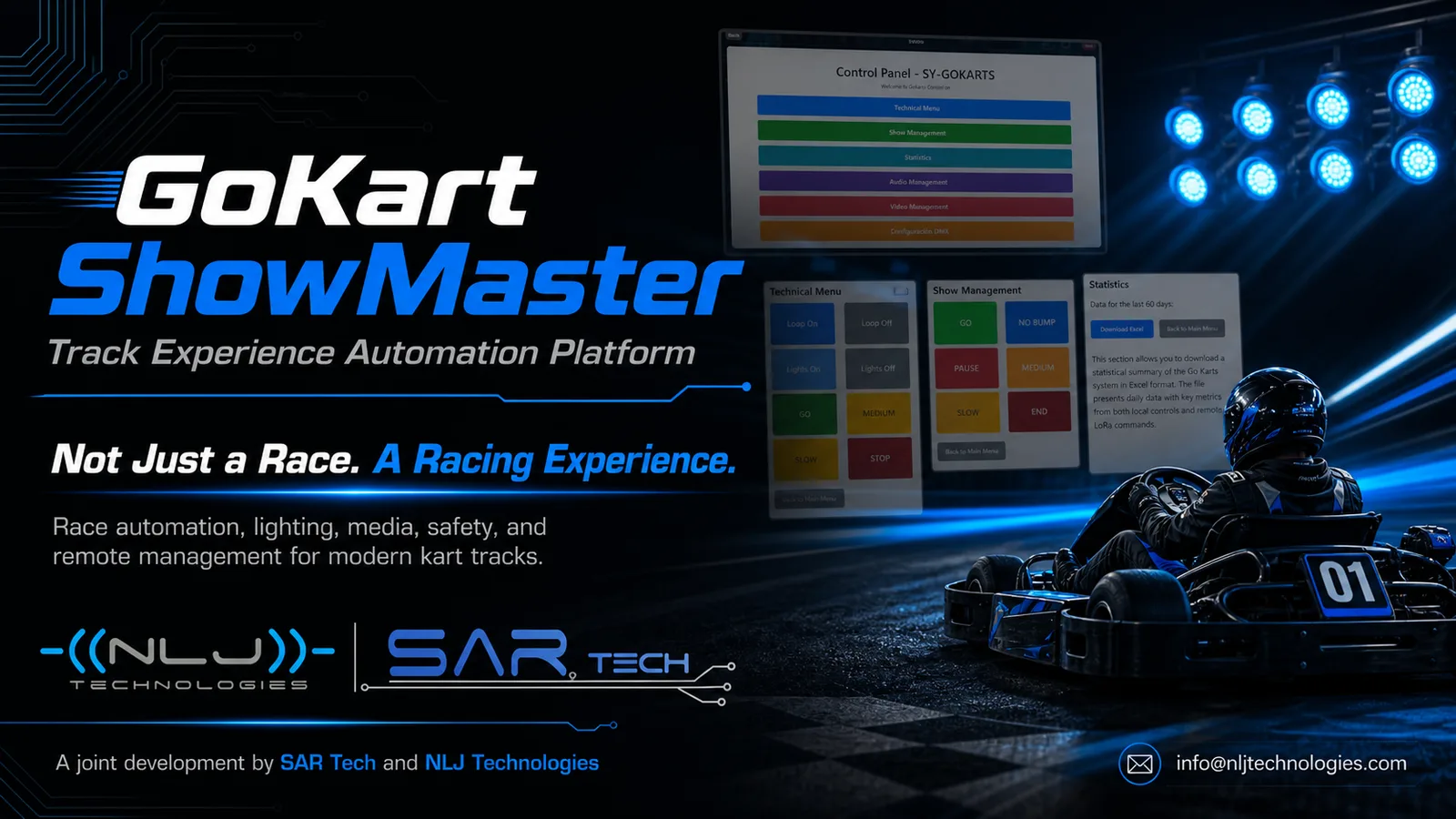 GoKart ShowMaster commercial control platform