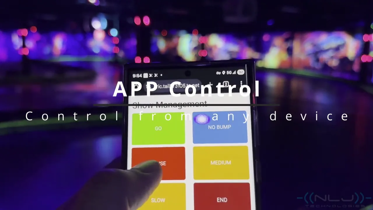 GoKart ShowMaster app control on the track